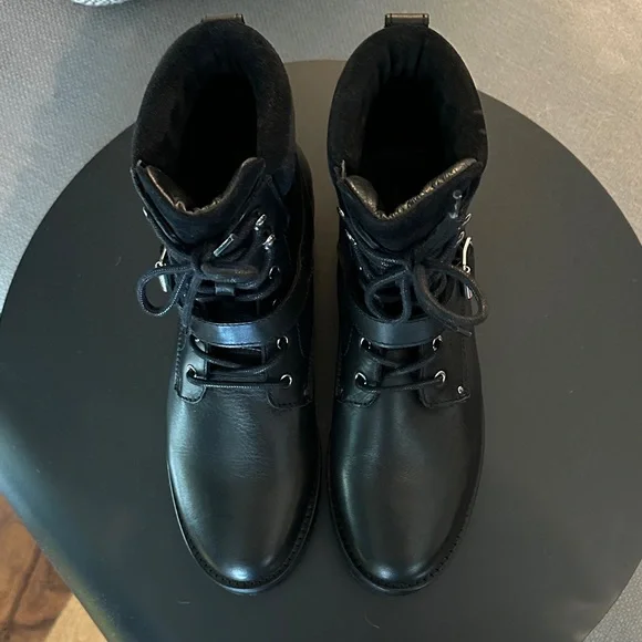 All Saints Black Combat & Moto Boots - Picture 4 of 4